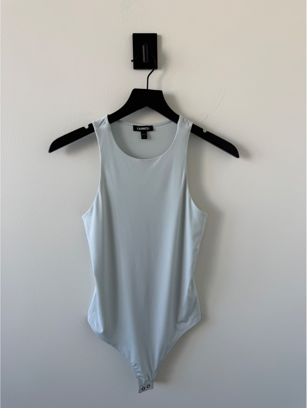 Express Mint Green Sleeveless Bodysuit with Snap Closure Size S